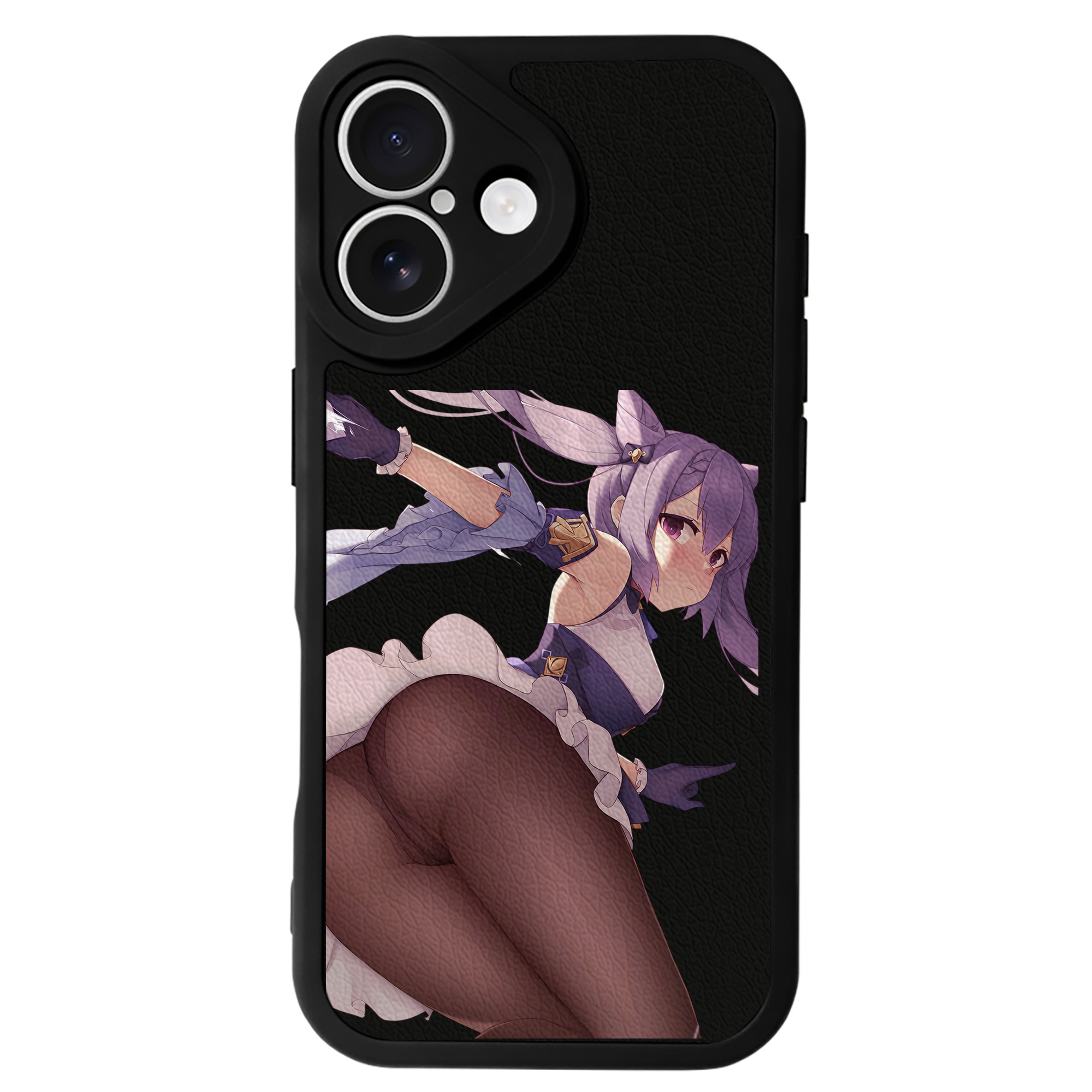 げんし神 刻晴 こくせい genshin Kokusei 【iPhone 16シリーズ対応】シリコンスマホケース（レザー調） 材質：シリコン